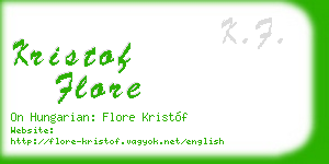 kristof flore business card